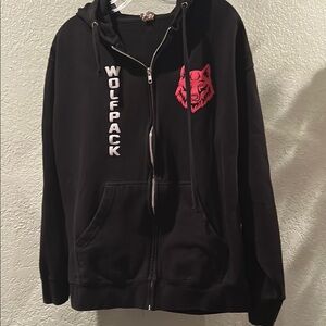 Red and Black Lightweight Shirt Jacket with Heart Logo